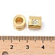 Rack Plating Brass Micro Pave Cubic Zirconia European Beads(KK-K377-08G)-3