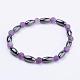 Non-Magnetic Synthetic Hematite Beads Stretch Bracelets(BJEW-JB03263)-2