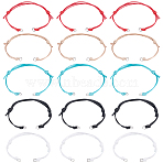 40Pcs 5 Colors Adjustable Eco-Friendly Korean Waxed Polyester Cord Bracelet Making, with 304 Stainless Steel Open Jump Rings, Fit for Connector Charms, Mixed Color, 5-1/8~9-1/4 inch(132~235mm), Hole: 3mm, 8pcs/color(AJEW-SC0003-72)
