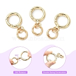 Alloy Swivel Clasps, with Zinc Alloy Spring Gate Ring, Ring, Golden, 41x28.5x4.5mm, Hole: 8.5x5.5mm(FIND-YW0012-33)