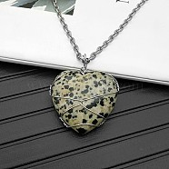 Natural Dalmatian Jasper  Pendant Necklaces, 19.69 inch(50cm)(CY8832-3)