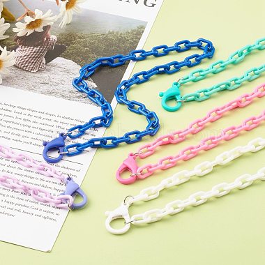 Personalized ABS Plastic Cable Chain Necklaces(NJEW-JN03480)-6