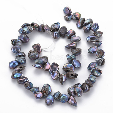 Chapelets de perles en Keshi naturel(PEAR-S021-013B-02)-2