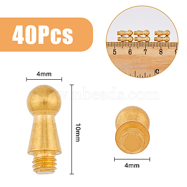 40Pcs Steel Nipple Stud Rivets(FIND-FH0008-02G)-2