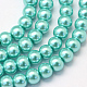 cuisson peint perles de verre nacrées brins de perles rondes(HY-Q330-8mm-65)-1