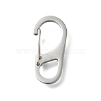 304 Stainless Steel Keychain Clasps, Oval, Stainless Steel Color, 32.5x16x2mm, Hole: 8x8mm(STAS-U051-02A-P)