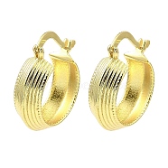 Rack Plating Brass Thick Hoop Earrings, Long-Lasting Plated, Lead Free & Cadmium Free, Real 18K Gold Plated, 25.5x22.5x8mm(KK-B077-18G)