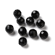 Glass Imitation Austrian Crystal Beads, Faceted, Round, Black, 11.5mm, Hole: 1.4mm(GLAA-H024-17D-12)