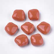 Acrylic Beads, Nuggets, Chocolate, 23.5x23x12.5mm, Hole: 2.5mm, about 125pcs/500g(OACR-S029-058H)