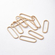 Brass Linking Rings, Oval, Real 18K Gold Plated, 20x6x1mm(X-KK-S348-200)