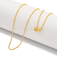 Brass Cable Chain Necklaces for Women, Real 24K Gold Plated, 17.56 inch(446mm)(NJEW-G084-16G)