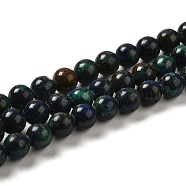 Natural Chalcopyrite Beads Strands, Round, 6mm, Hole: 1mm, about 67pcs/strand, 15.94''(40.5cm)(G-H298-A01-02)