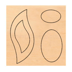 Wood Cutting Dies, with Steel, for DIY Scrapbooking/Photo Album, Decorative Embossing DIY Paper Card, Geometric Pattern, 100x100x24mm(DIY-WH0169-13)