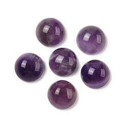 Natural Amethyst Cabochons, Half Round/Dome, 10x5mm(G-L614-C02-03)