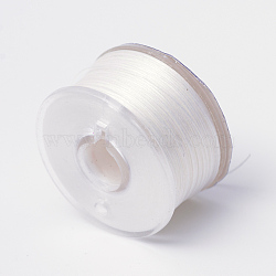 Special Coated Nylon Beading Threads for Seed Beads, Linen, 0.1mm, about 50yards/roll(OCOR-R038-02)