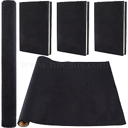 1.1M Self Adhesive Velvet Book Covers, Notebook Wraps, Black, 37x0.06cm(DIY-WH0491-88B-02)