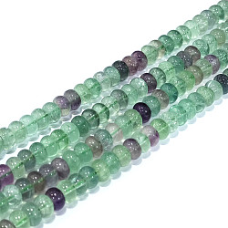 Natural Colorful Fluorite Beads Strands, Rondelle, 8x5mm, Hole: 0.7mm, about 70pcs/strand, 14.76~14.96 inch(37.5~38cm)(G-D481-19B)