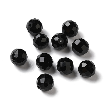 Glass Imitation Austrian Crystal Beads, Faceted, Round, Black, 11.5mm, Hole: 1.4mm