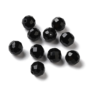 K9 Glass Imitation Austrian Crystal Beads, Faceted, Round, Black, 11.5mm, Hole: 1.4mm