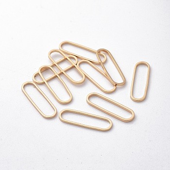 Brass Linking Rings, Oval, Real 18K Gold Plated, 20x6x1mm