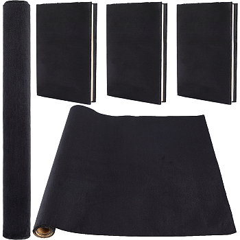 1.1M Self Adhesive Velvet Book Covers, Notebook Wraps, Black, 37x0.06cm