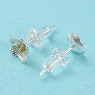 boucles d'oreilles en argent sterling bicolores 999(STER-P052-A05-S)-3