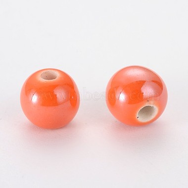 Pearlized Handmade Porcelain Round Beads(PORC-S489-6mm-M)-2