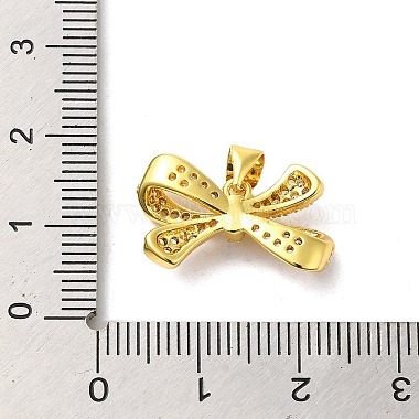 Brass Micro Pave Clear Cubic Zirconia Pendants(FIND-Z041-06G)-3