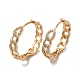 Brass Micro Pave Cubic Zirconia Hoop Earrings(EJEW-M238-68KCG)-1