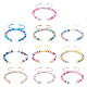 10Pcs Handmade Polymer Clay Bead Bracelets Making(AJEW-TAC00083)-1