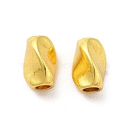 Rack Plating Brass Beads, Long-Lasting Plated, Twisted Tube, Golden, 5x3x3mm, Hole: 1.4mm(KK-P095-56G)