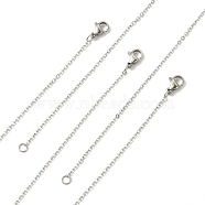 10Pcs 304 Stainless Steel Cable Chain Necklaces Set for Men Women, Stainless Steel Color, 17.7 inch(44.9cm)(NJEW-YW0001-06)