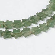 Green Aventurine Star Bead Strands, Dyed, 6x2.5mm, Hole: 1mm, about 70pcs/strand, 15.3 inch(G-M201-26-6mm)