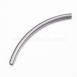 304 Stainless Steel Tube Beads, Stainless Steel Color, 50x3mm, Hole: 2mm(STAS-G137-39P)