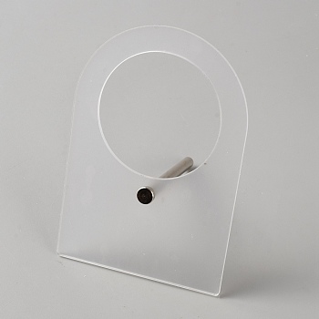 Arch Shaped Acrylic Display Stands for Soft Silicone Ear Shaped Earring Displays Mould, Clear, 7.8x8x9cm