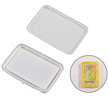 DIY Silicone Photo Frame Display Molds, Quicksand Molds, Resin Casting Molds, for UV Resin, Epoxy Resin Craft Making, Rectangle, 91~93x61~63x4~10mm