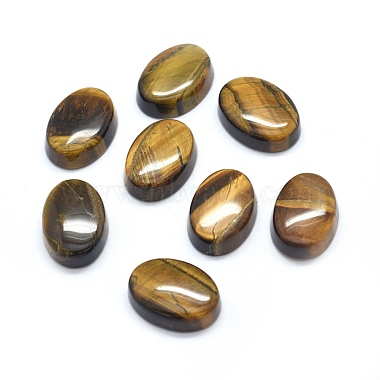 14mm Yellow Oval Tiger Eye Cabochons