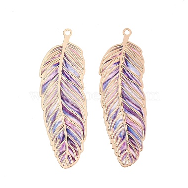 Spray Painted Brass Pendants(KK-CBACEE9-01KCG-02)-1