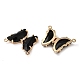 Brass Pave Faceted Glass Connector Charms(FIND-Z020-03)-3