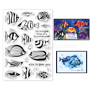 PVC Plastic Stamps, for DIY Scrapbooking, Photo Album Decorative, Cards Making, Stamp Sheets, Fish Pattern, 16x11x0.3cm(DIY-WH0167-57-0359)