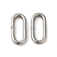 304 Stainless Steel Linking Rings, Quick Link Connectors, Oval, Stainless Steel Color, 13x6x1.5mm, Inner Diameter: 10x3mm(STAS-A093-03C-P)