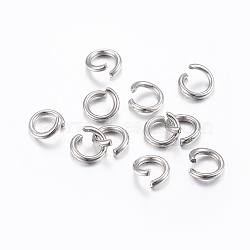 304 Stainless Steel Open Jump Rings, Stainless Steel Color, 20 Gauge, 10x0.8mm, about 200pcs/20g(X-STAS-H437-10x0.8mm)