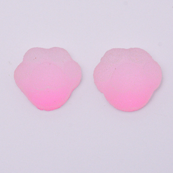 Gradient Style Resin Cabochons, Imitation Food, Little Feet, Pink, 16x16x7mm