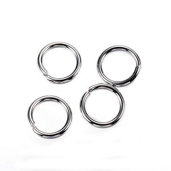 304 Stainless Steel Jump Rings, Open Jump Rings, Stainless Steel Color, 7x1mm, 18 Gauge, Inner Diameter: 5mm