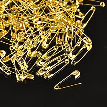 Golden Metal Color Iron Safety Pins, 20x5x1.5mm