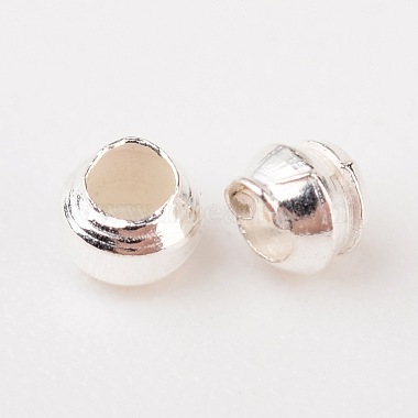 Perles à écraser en laiton de 2 mm pour la fabrication de bijoux artisanat bricolage(X-E002-S)-4