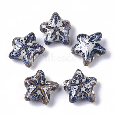21mm Colorful Starfish Porcelain Beads