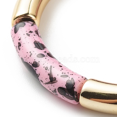Acrylic Curved Tube Beaded Stretch Bracelet(BJEW-JB08444-01)-4