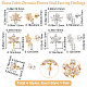 4 Pairs 4 Style Brass Cubic Zirconia Flower Stud Earring Findings(EJEW-BBC0001-15)-2