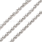304 Stainless Steel Rolo Chain, Unwelded, with Spool, Stainless Steel Color, 3x1mm(SA-CBA23D8-06P)